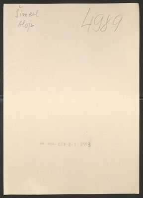 Šimerl, Alojz, 24.4.1904. Policijski karton