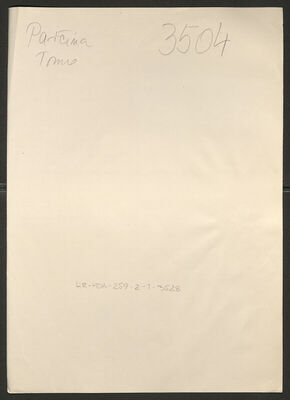 Parčina, Tomo, 15.6.1896. Policijski karton