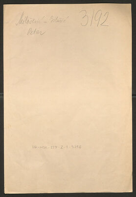 Milošević-Bilušić, Petar, 25.6.1904. Policijski karton