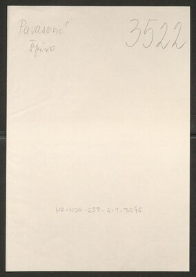 Pavasović, Špiro, 2.8.1919. Policijski karton