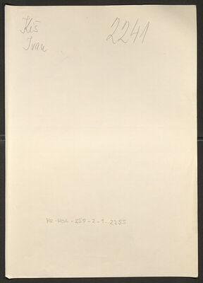 Kiš, Ivan, 5.2.1908. Policijski karton