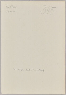 Beštak, Tomo, 2.1.1901. Policijski karton