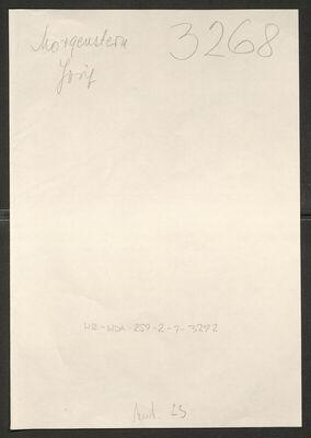 Morgenstern, Josip, 8.7.1922. Policijski karton