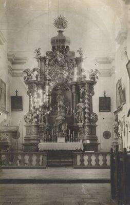 Kotari - Crkva sv. Leonarda, glavni oltar sv. Leonarda