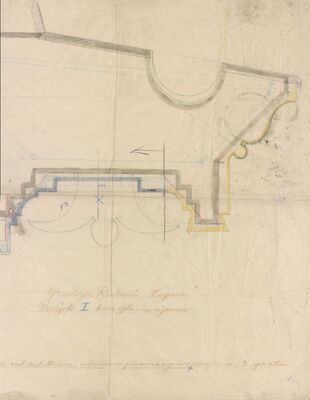 Uglovnica Rudović, projekt nadogradnje trećeg kata i mansarde te preoblikovanje pročelja, glavni vijenac/detalj