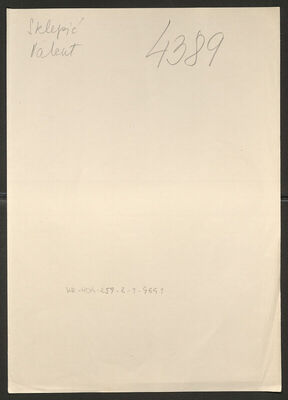 Sklepić, Valent, 6.2.1901. Policijski karton