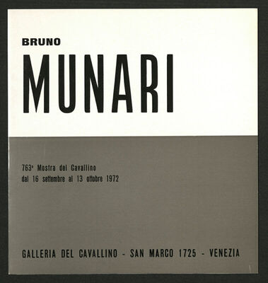 Bruno Munari: 763a Mostra del Cavallino