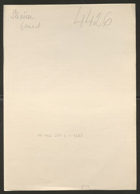 Slivšek, Ernest, 7.11.1922. Policijski karton