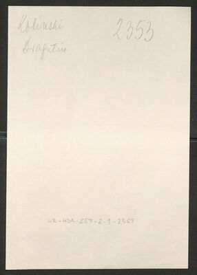 Kolinski, Dragutin, 1914. Policijski karton