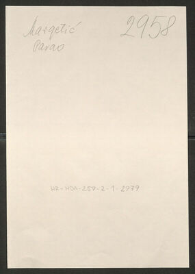 Margetić, Pavao, 11.12.1903. Policijski karton