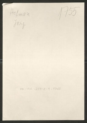 Hoffman, Josip, 16.3.1885. Policijski karton