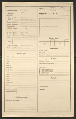 Šorić, Božo, 10.4.1906. Policijski karton