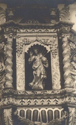 Remetinec - Crkva Blažene Djevice Marije, detalj propovjedaonice