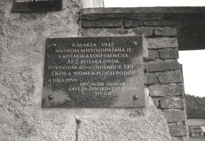 Bešlinec - Spomen ploča