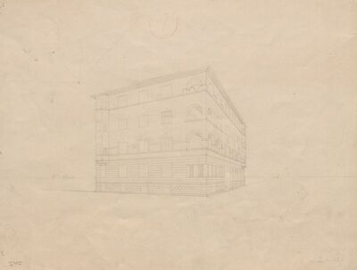 Stambena zgrada Lustig, prostorna studija pročelja