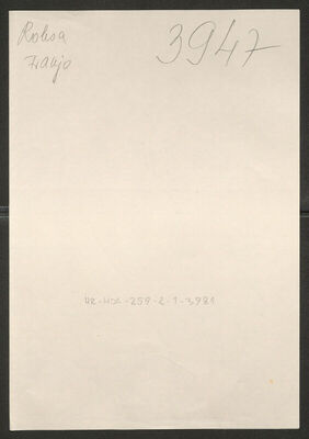 Roksa, Franjo, 3.5.1907. Policijski karton