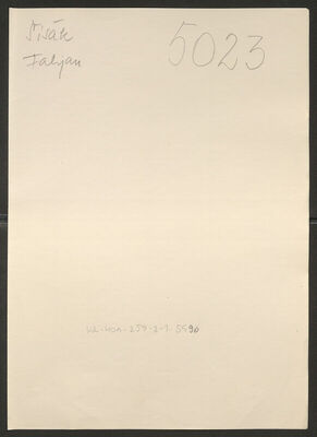 Šišak, Fabijan, 20.2.1910. Policijski karton