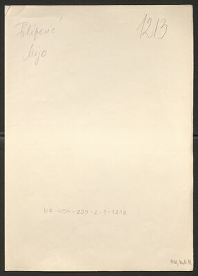 Filipović, Mijo, 1904. Policijski karton