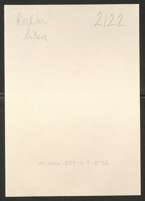 Kalinić, Milan, 26.5.1909. Policijski karton