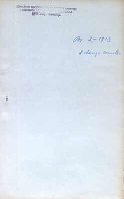 Doznaka dotacije za 1913. godinu