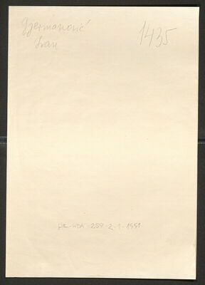 Gjermanović, Ivan, 27.8.1904. Policijski karton