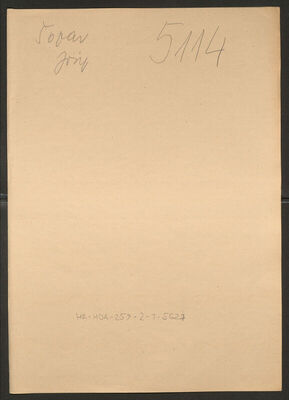 Šopar, Josip, 9.3.1912. Policijski karton