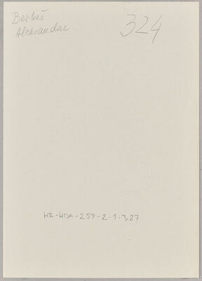 Berkeš, Aleksandar, 31.5.1904. Policijski karton