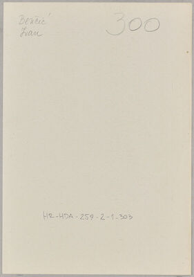 Benčić, Ivan, 1.5.1904. Policijski karton