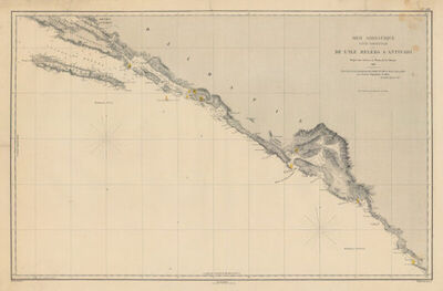 Mer Adriatique côte orientale de l'ile Meleda a Antivari
