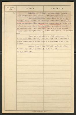 Rosenberg, Milan, 18.2.1892. Policijski karton