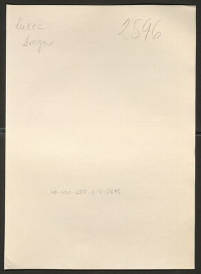 Kukec, Draga rođ. Sabo, 23.4.1915. Policijski karton