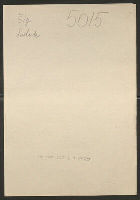 Šip, Ludvik, 28.5.1915. Policijski karton