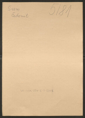 Šram, Čedomil, 10.12.1920. Policijski karton