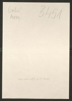 Orlić, Mane, 1910. Policijski karton