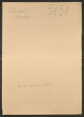 Velicković, Ranko, 6.4.1907. Policijski karton