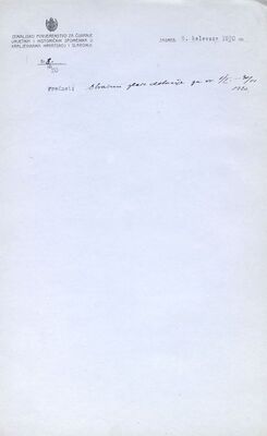 Obračun glavne dotacije 1. 1. - 30. 6. 1920.