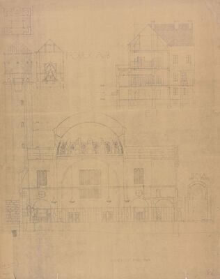 Crkva sv. Blaža, presjek, 1. postnatječajna varijanta