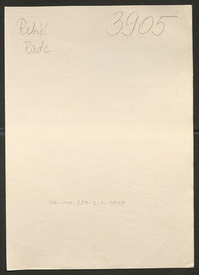 Rebić, Rade, 1899. Policijski karton