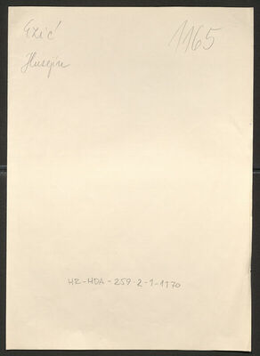 Ezić, Husejin, 15.5.1921. Policijski karton