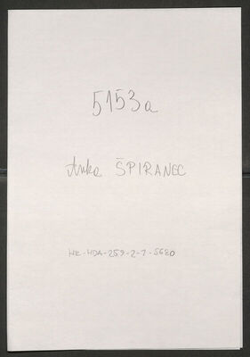 Špiranec, Anka, 24.7.1902. Policijski karton