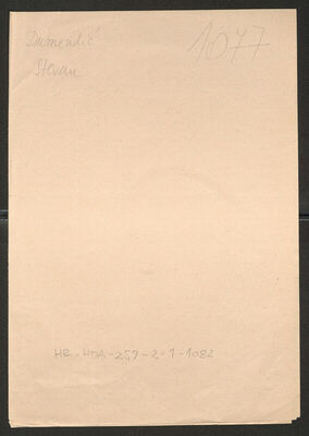 Dumendić, Stevan. Policijski karton