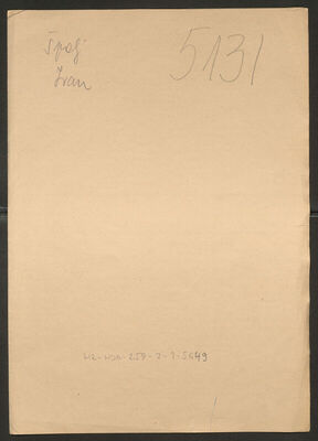 Špalj, Milan, 20.7.1819. Policijski karton