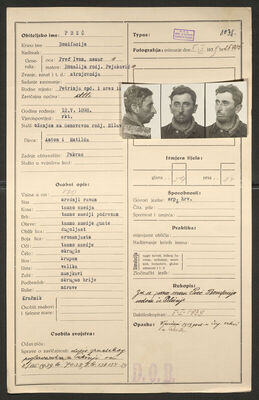 Preč, Bonifacije, 12.5.1898. Policijski karton