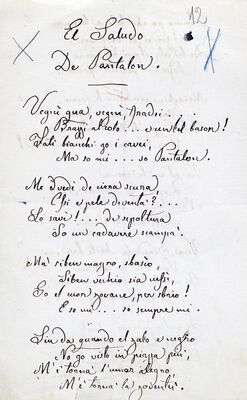 El Saludo de Pantalon = Pantalonov pozdrav, u potpisu