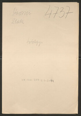 Štroser, Zlata, 26.11.1914. Policijski karton