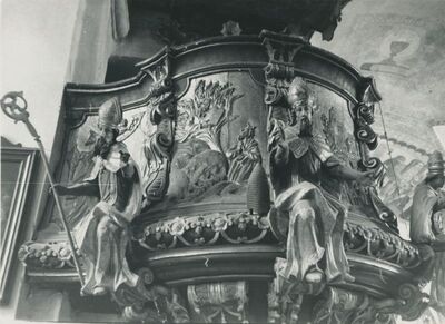 Ludbreg - Župna crkva sv. Trojstva, detalj propovjedaonice