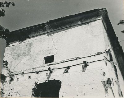 Ivanec - Stari grad, glavna kula, pročelje s prozorima