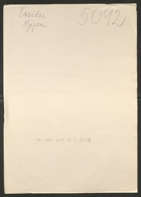 Šneider, Stjepan, 1892. Policijski karton