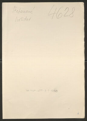 Stefanović, Svetislav, 8.4.1910. Policijski karton