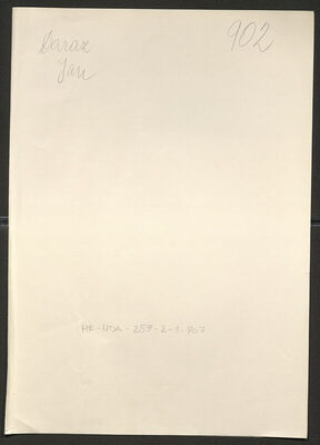 Darázs, Ján, 25.4.1905. Policijski karton